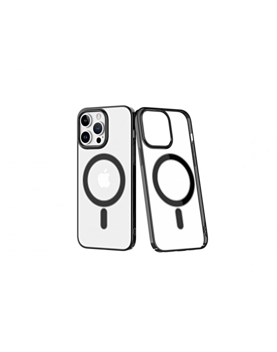 Newface iPhone 14 Pro Kılıf Element Magneticsafe Sert Kapak - Siyah