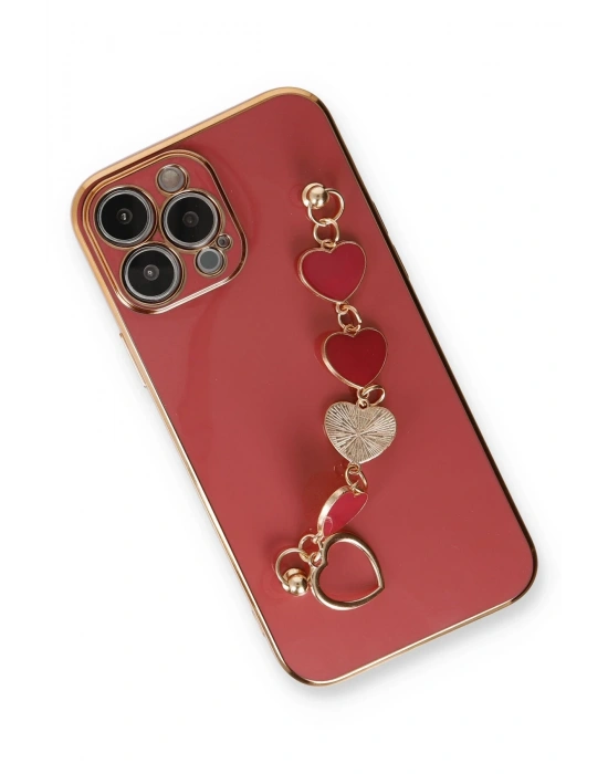Newface iPhone 14 Pro Kılıf Esila Silikon - Kırmızı