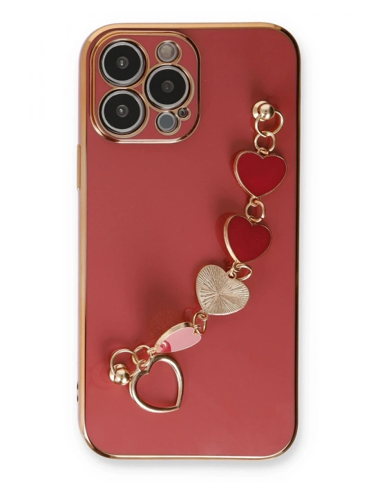 Newface iPhone 14 Pro Kılıf Esila Silikon - Kırmızı