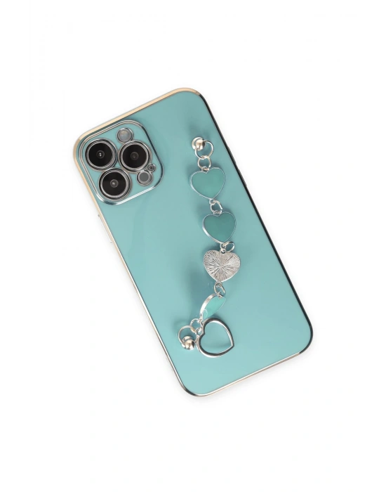 Newface iPhone 14 Pro Kılıf Esila Silikon - Su Yeşili