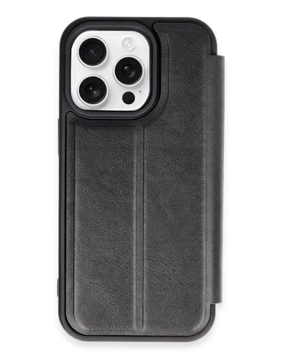 Newface iPhone 14 Pro Kılıf Flip Cover - Siyah
