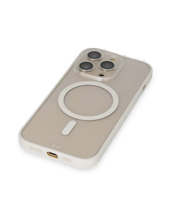Newface iPhone 14 Pro Kılıf Grand Magneticsafe Kapak - Beyaz