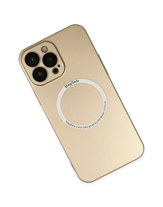 Newface iPhone 14 Pro Kılıf Jack Magneticsafe Lens Silikon - Gold
