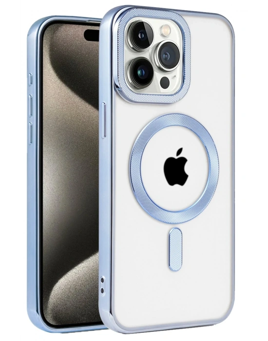 Newface iPhone 14 Pro Kılıf Kronos Magsafe Kapak - Sierra Blue