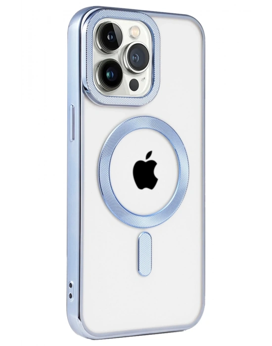 Newface iPhone 14 Pro Kılıf Kronos Magsafe Kapak - Sierra Blue