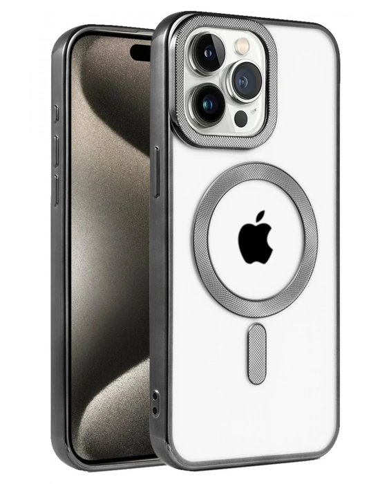 Newface iPhone 14 Pro Kılıf Kronos Magsafe Kapak - Siyah