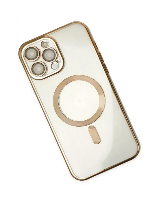 Newface iPhone 14 Pro Kılıf Kross Magneticsafe Kapak - Gold