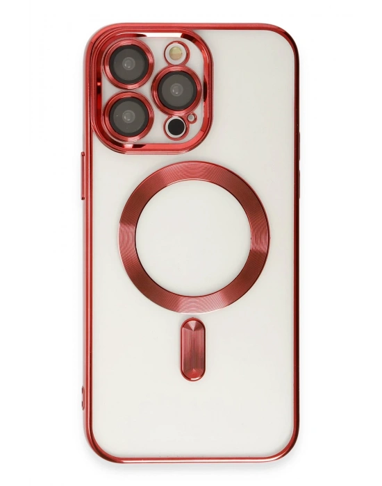 Newface iPhone 14 Pro Kılıf Kross Magneticsafe Kapak - Kırmızı