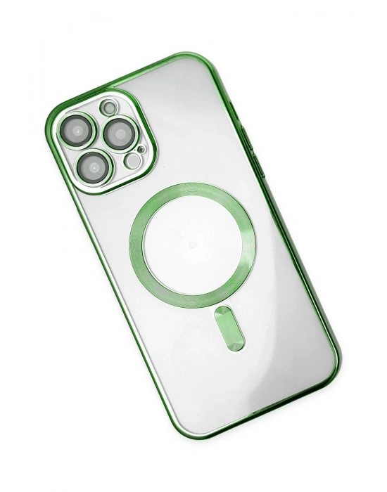 Newface iPhone 14 Pro Kılıf Kross Magneticsafe Kapak - Koyu Yeşil
