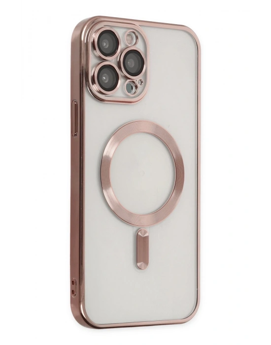 Newface iPhone 14 Pro Kılıf Kross Magneticsafe Kapak - Rose