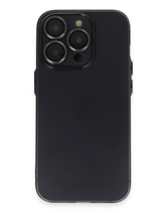 Newface iPhone 14 Pro Kılıf Luko Lens Silikon - Siyah