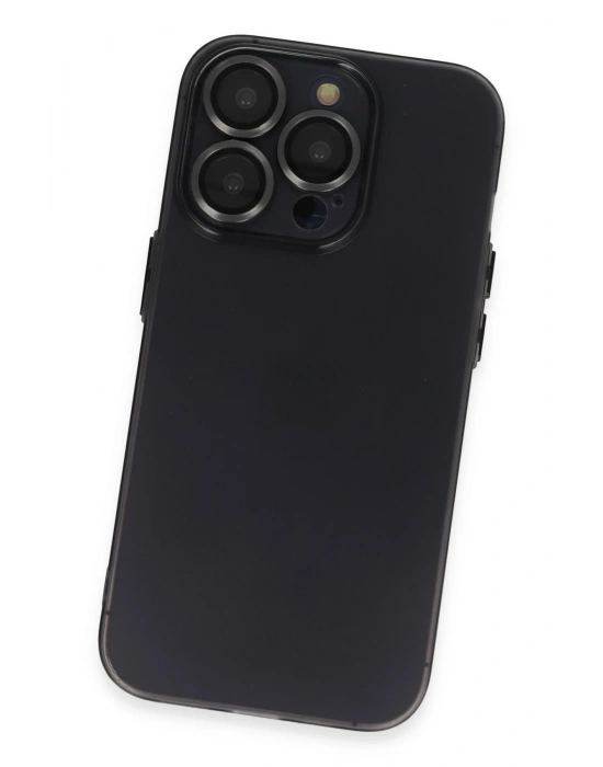 Newface iPhone 14 Pro Kılıf Luko Lens Silikon - Siyah