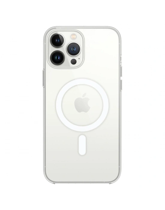 Newface iPhone 14 Pro Kılıf Magneticsafe Şeffaf Silikon - Şeffaf