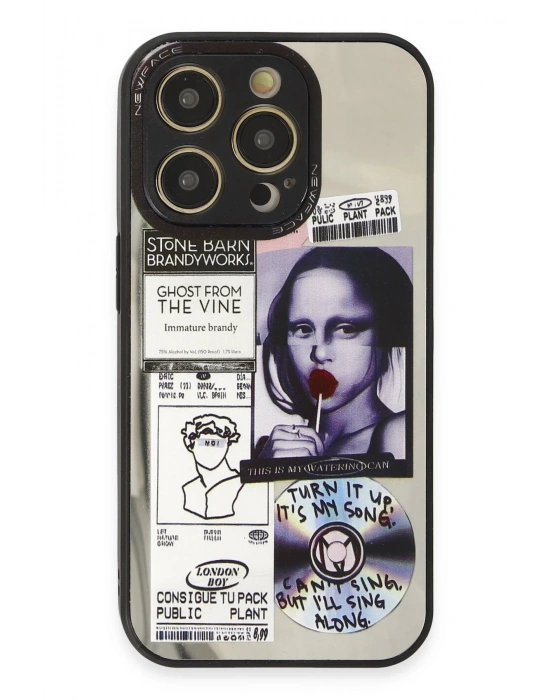 Newface iPhone 14 Pro Kılıf Mirror Desenli Kapak - Mirror - 2