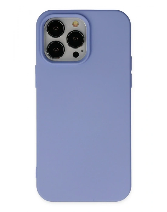 Newface iPhone 14 Pro Kılıf Nano içi Kadife Silikon - Lila