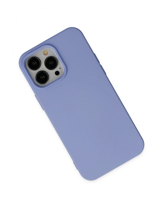 Newface iPhone 14 Pro Kılıf Nano içi Kadife Silikon - Lila
