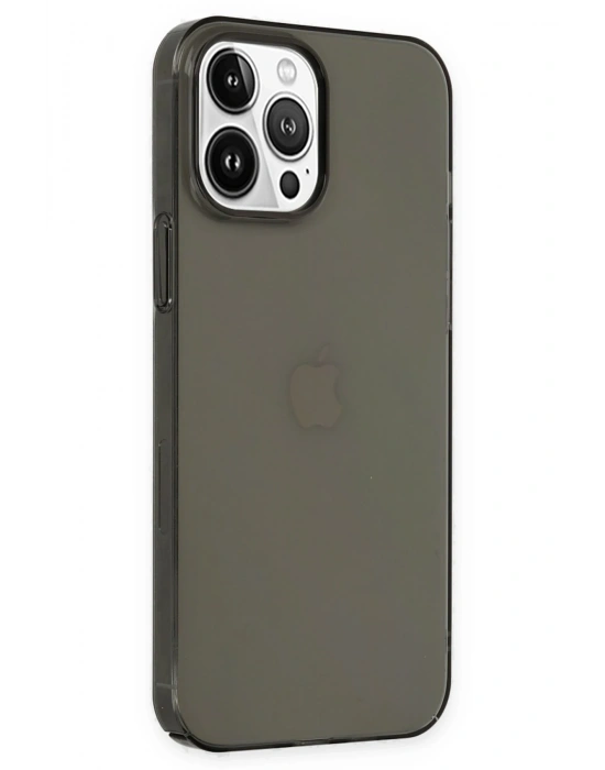 Newface iPhone 14 Pro Kılıf Pc Sert Şeffaf Kapak - Siyah