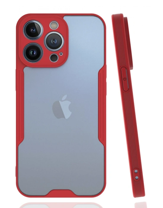 Newface iPhone 14 Pro Kılıf Platin Silikon - Kırmızı