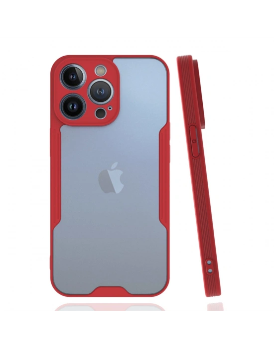 Newface iPhone 14 Pro Kılıf Platin Silikon - Kırmızı