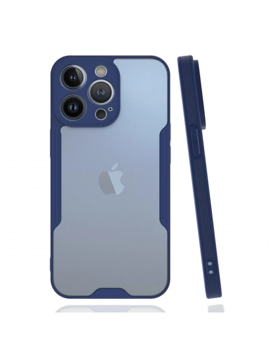 Newface iPhone 14 Pro Kılıf Platin Silikon - Lacivert