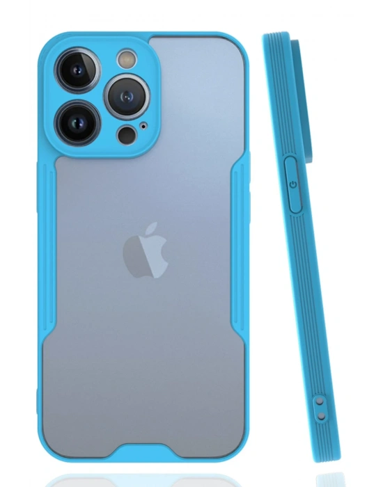 Newface iPhone 14 Pro Kılıf Platin Silikon - Mavi