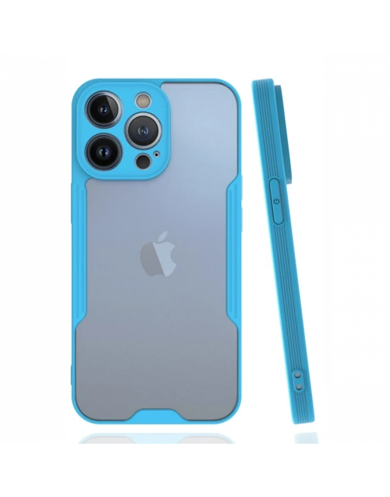 Newface iPhone 14 Pro Kılıf Platin Silikon - Mavi