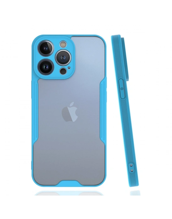 Newface iPhone 14 Pro Kılıf Platin Silikon - Mavi