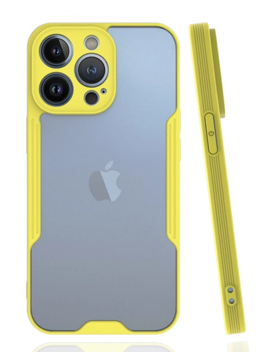 Newface iPhone 14 Pro Kılıf Platin Silikon - Sarı