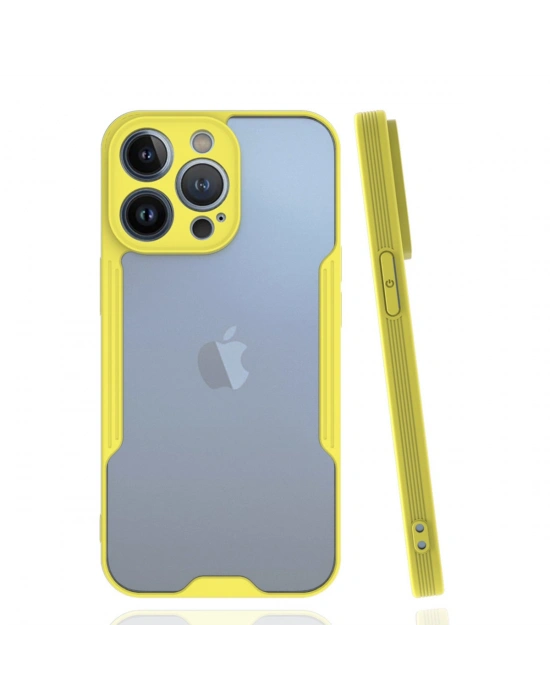 Newface iPhone 14 Pro Kılıf Platin Silikon - Sarı