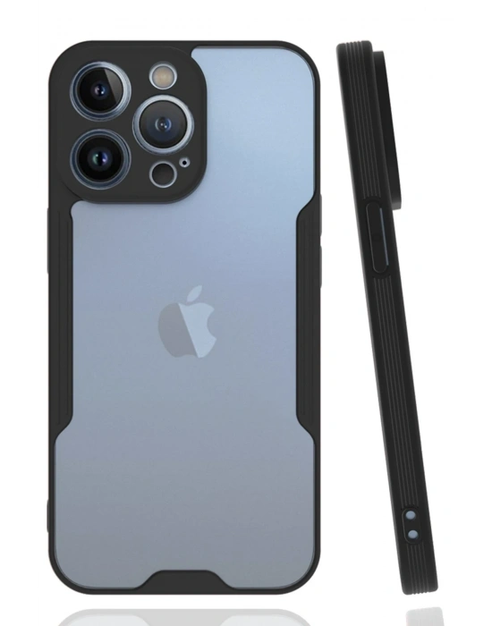 Newface iPhone 14 Pro Kılıf Platin Silikon - Siyah