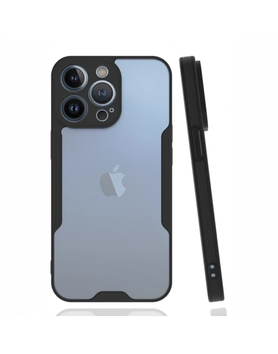 Newface iPhone 14 Pro Kılıf Platin Silikon - Siyah