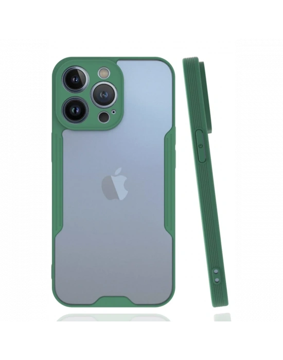 Newface iPhone 14 Pro Kılıf Platin Silikon - Yeşil