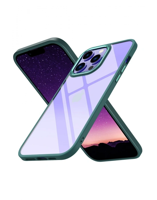 Newface iPhone 14 Pro Kılıf Power Silikon - Koyu Yeşil