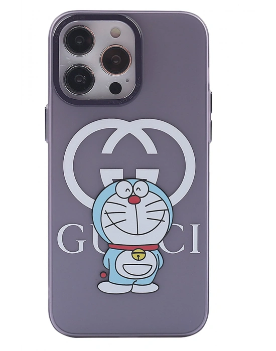 Newface iPhone 14 Pro Kılıf Prada Desenli Kapak - Prada Mor - 3