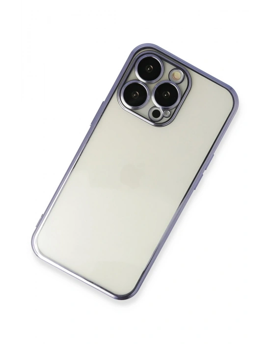 Newface iPhone 14 Pro Kılıf Razer Lensli Silikon - Mor