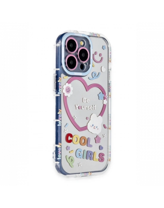 Newface iPhone 14 Pro Kılıf Reflexion Desenli Kapak - Desen 1