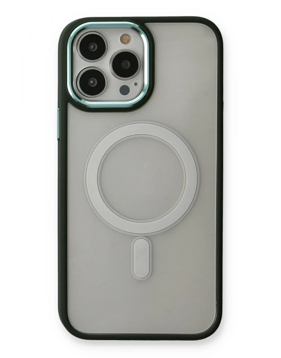 Newface iPhone 14 Pro Kılıf Room Magneticsafe Silikon - Köknar Yeşili