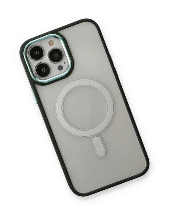 Newface iPhone 14 Pro Kılıf Room Magneticsafe Silikon - Köknar Yeşili