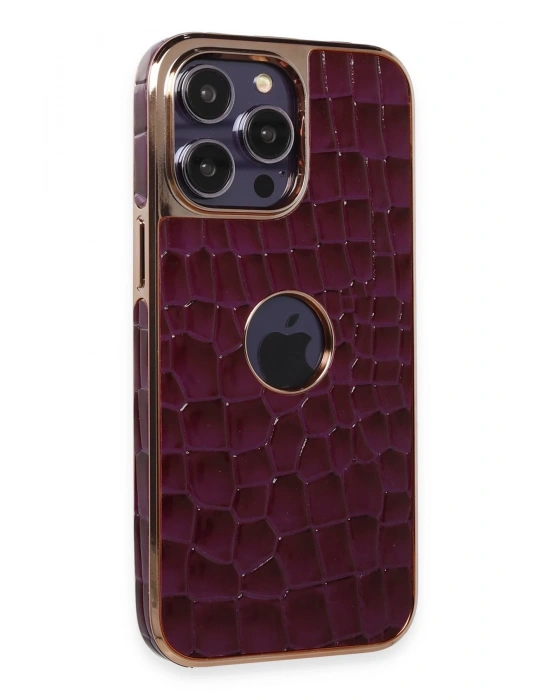 Newface iPhone 14 Pro Kılıf Snake Kapak - Derin Mor