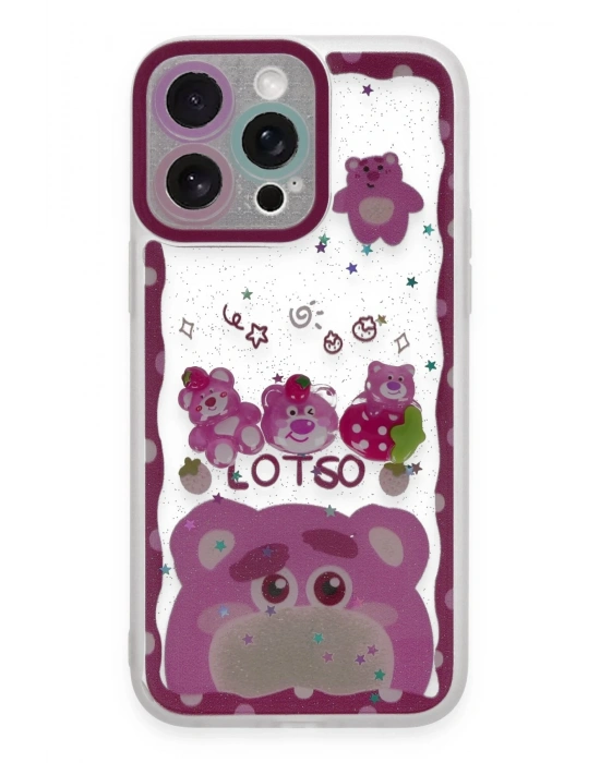 Newface iPhone 14 Pro Kılıf Sweet Desenli Silikon Kapak - Pembe