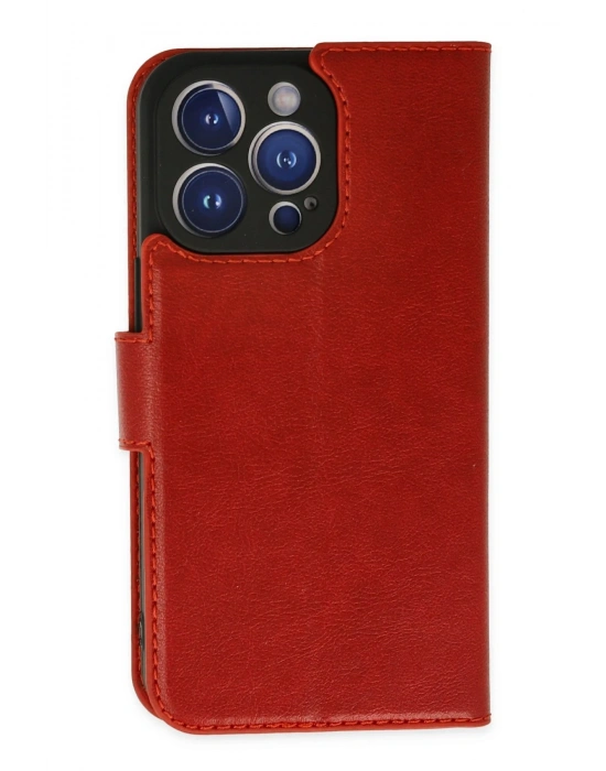 Newface iPhone 14 Pro Kılıf Trend S Plus Kapaklı Kılıf - Kırmızı