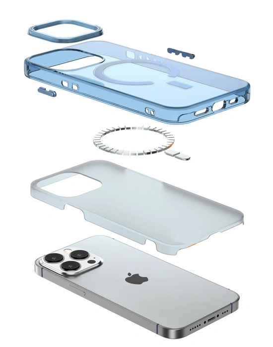 Newface iPhone 14 Pro Kılıf Troy Magsafe Kapak - Mor