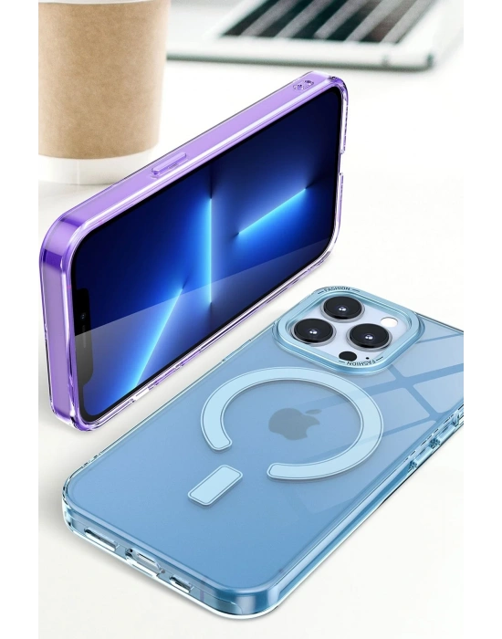 Newface iPhone 14 Pro Kılıf Troy Magsafe Kapak - Mor