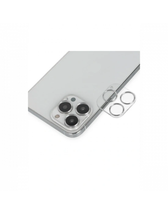 Newface iPhone 14 Pro Max Band Metal Kamera Lens - Gümüş