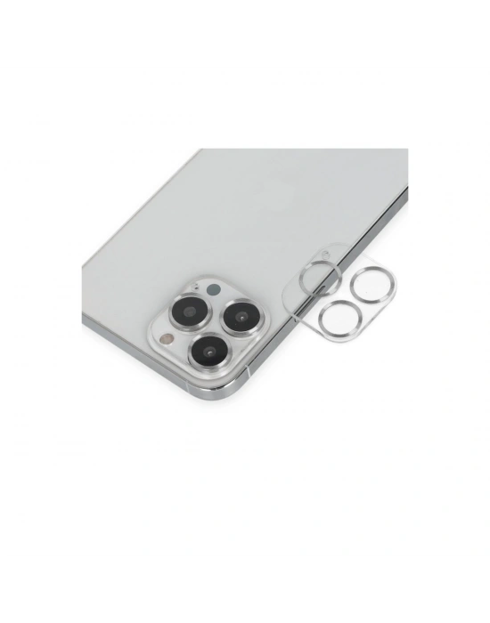 Newface iPhone 14 Pro Max Band Metal Kamera Lens - Gümüş