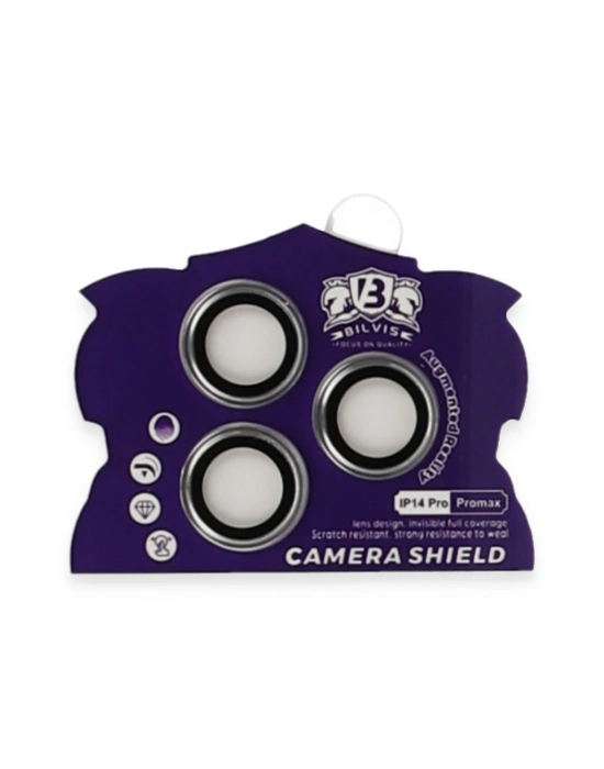 Newface iPhone 14 Pro Max Bilvis Titan Kamera Lens - Gümüş