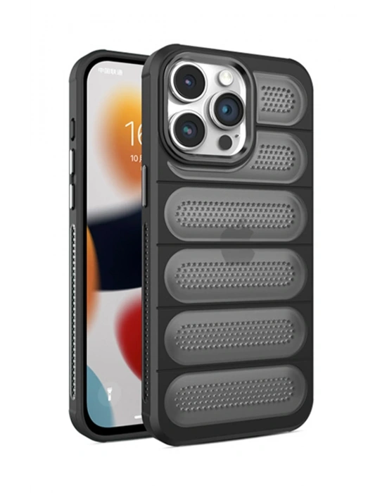 Newface iPhone 14 Pro Max Kılıf Airmax Silikon Kapak - Siyah