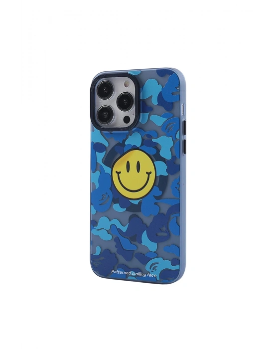 Newface iPhone 14 Pro Max Kılıf Apollo Magneticsafe Desenli Kapak - Apollo Mavi - 1