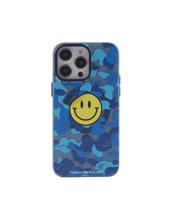 Newface iPhone 14 Pro Max Kılıf Apollo Magneticsafe Desenli Kapak - Apollo Mavi - 1