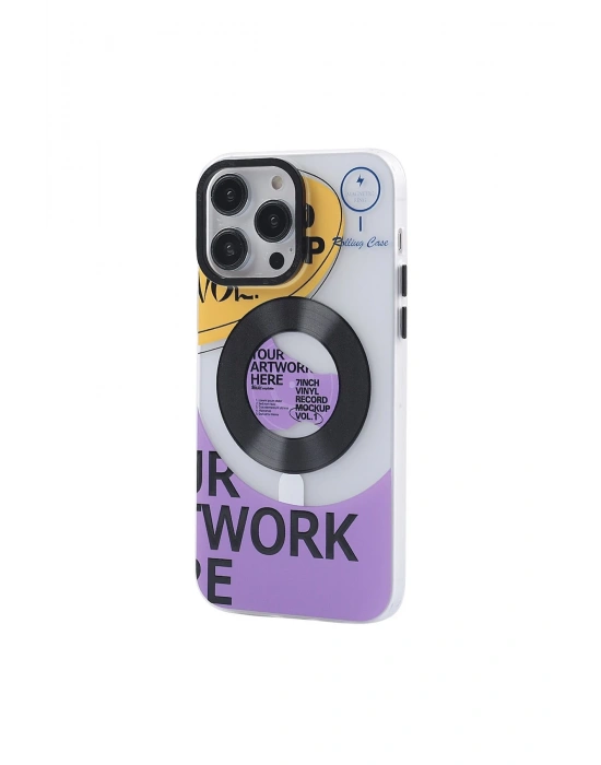 Newface iPhone 14 Pro Max Kılıf Apollo Magneticsafe Desenli Kapak - Apollo Şeffaf - 6